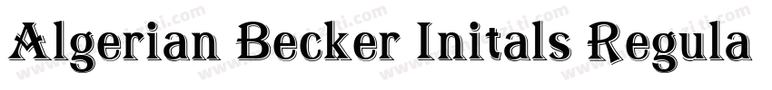 Algerian Becker Initals Regular字体转换